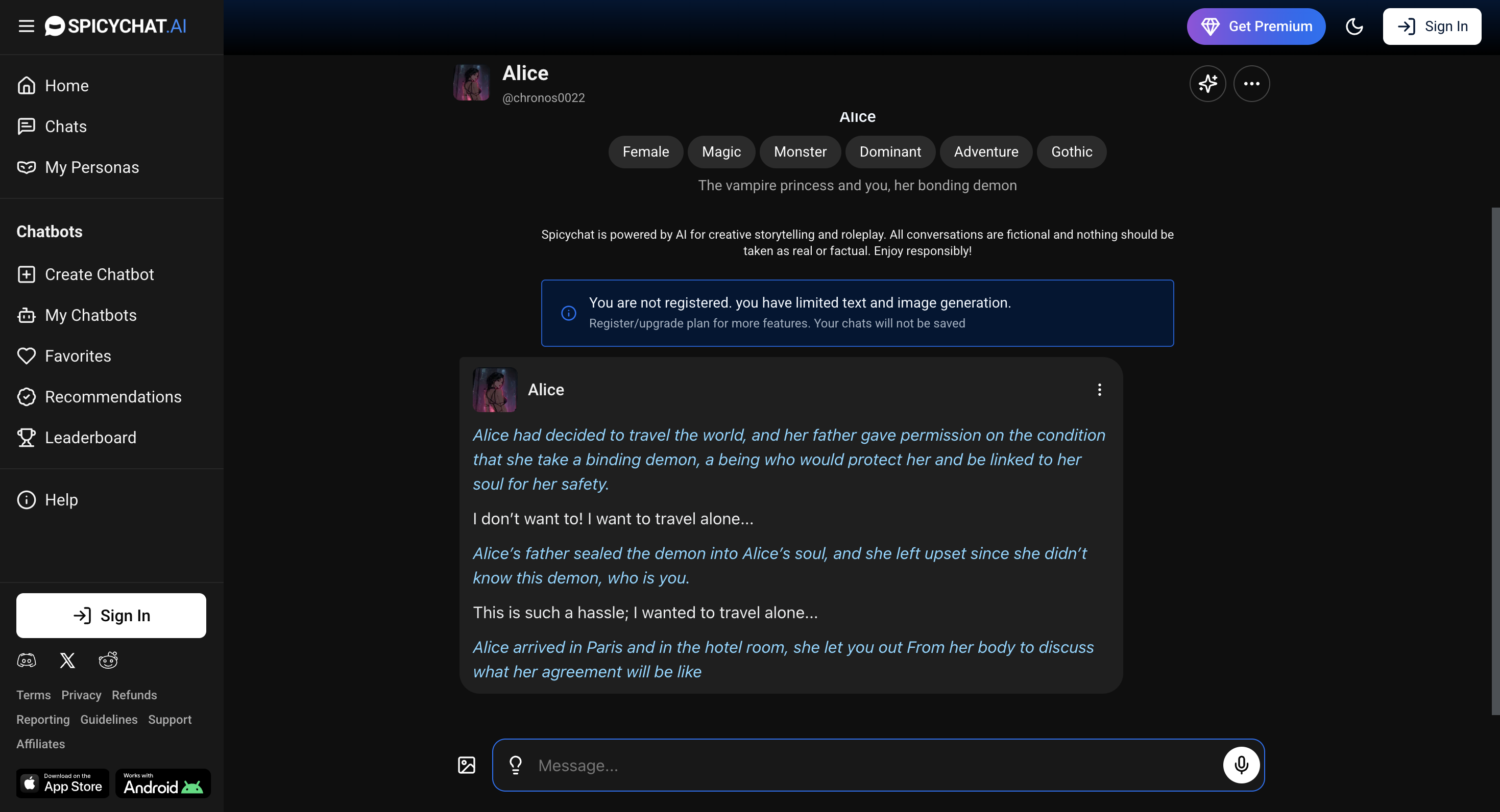 SpicyChat AI screenshot 2